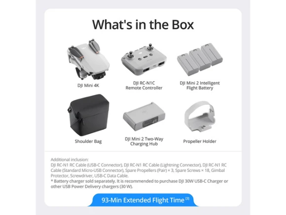 Mini 4K Drone Fly More Combo — Drone, DJI