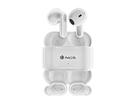 Wireless Bluetooth Earphones, 2 Pairs, White — Wireless Earbuds, NGS