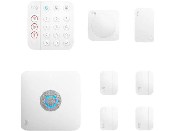 8-Piece Alarm System — Security Monitoring, Ring