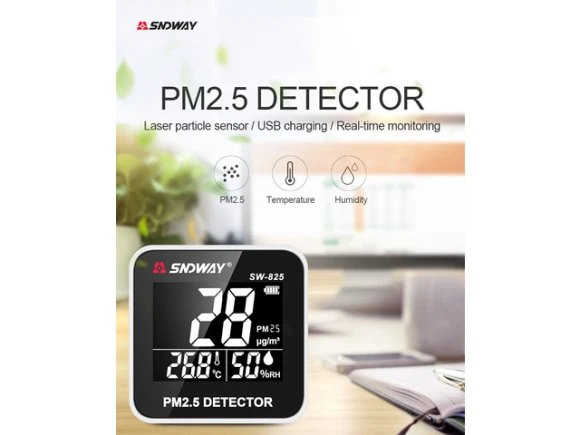 Laser PM2.5 Detector and Digital Air Quality Monitor — Air Quality Monitor, SNDWAY