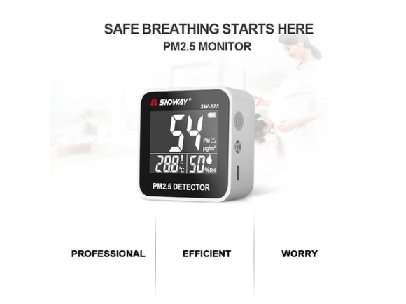 Laser PM2.5 Detector and Digital Air Quality Monitor — Air Quality Monitor, SNDWAY