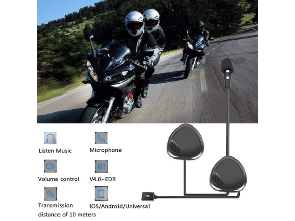 Motorcycle Helmet Headset — Wireless Earbuds, VNETPHONE