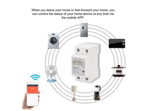 Single-Phase DIN Rail WiFi Energy Meter — Energy Monitor, JinTaoRui