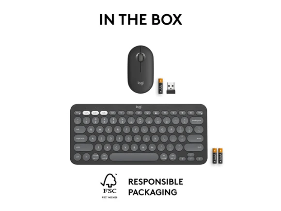 Wireless Keyboard and Mouse Combo — Bluetooth Keyboard, Logitech
