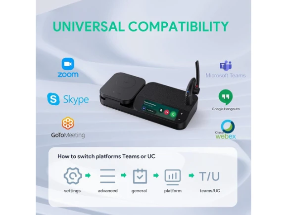 Bluetooth Headset — Wireless Earbuds, Yealink