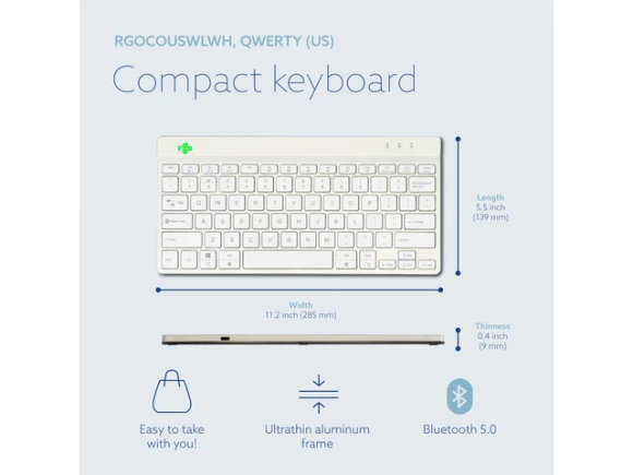 Compact Break Keyboard — Bluetooth Keyboard, R-Go