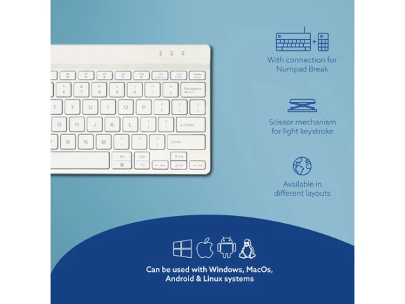 Compact Break Keyboard — Bluetooth Keyboard, R-Go