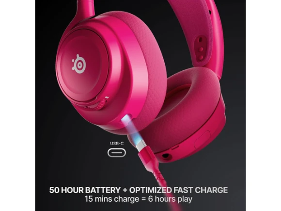 Gen 2 Magenta Wireless Gaming Headset — Wireless Earbuds, SteelSeries