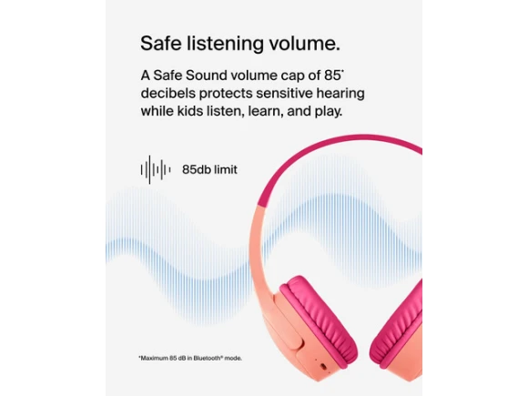 SoundForm Wireless Headphones, Mini, Pink — Wireless Earbuds, Belkin