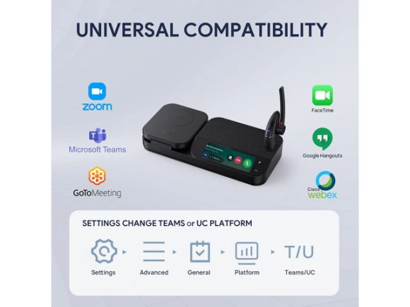 Wireless Bluetooth Mono Headset — Wireless Earbuds, Yealink