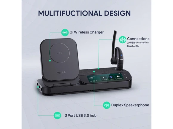 Wireless Bluetooth Mono Headset — Wireless Earbuds, Yealink