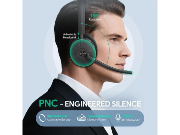 Wireless Headset, Dual-Ear — Wireless Earbuds, Yealink