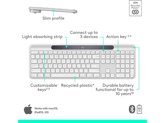 Wireless Keyboard for Mac — Bluetooth Keyboard, Logitech