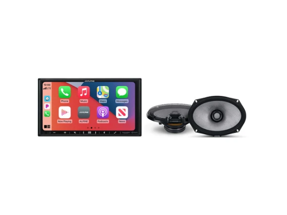 7-Inch Multimedia Receiver with R2-S69 6x9' Coax — Car Infotainment System, Alpine