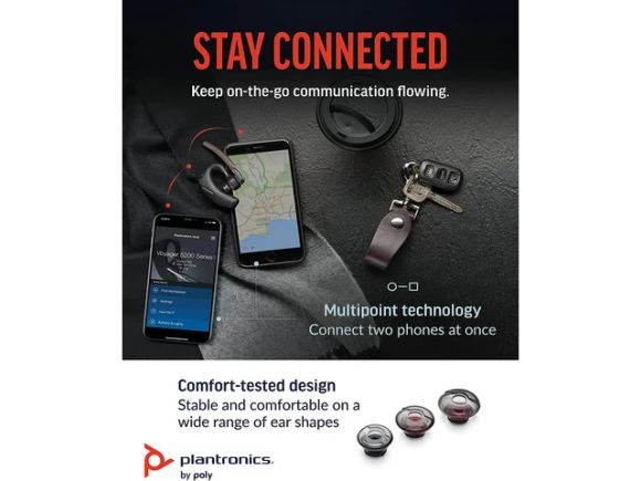 Bluetooth Headset — Wireless Earbuds, Poly