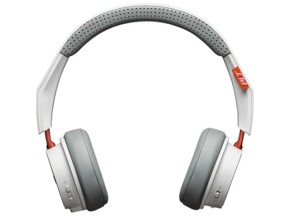 Bluetooth Wireless Headphones, White/Orange — Wireless Earbuds, Plantronics