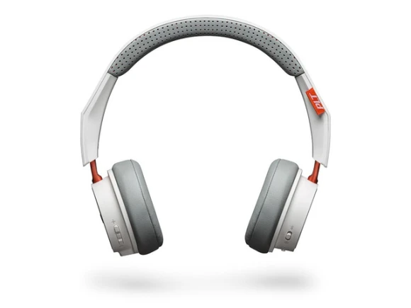 Bluetooth Wireless Headphones, White/Orange — Wireless Earbuds, Plantronics