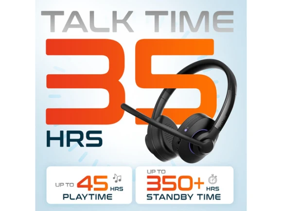 Wireless Computer Headset — Wireless Earbuds, Delton