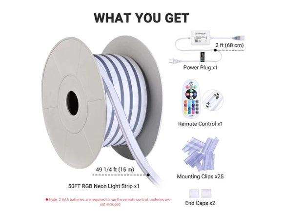 50-Foot LED Neon Rope Light — LED Strip Lights, Yescom