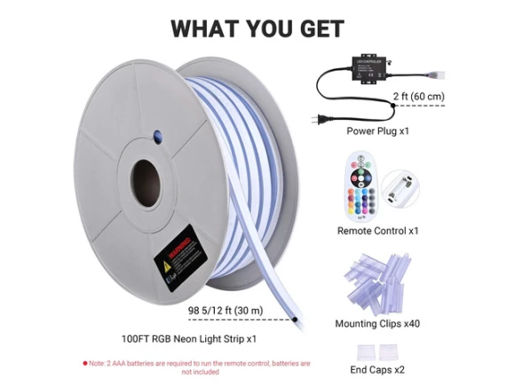 LED Neon Rope Light, 100 ft, Multi-color (16) — Smart Outdoor Lighting, Yescom