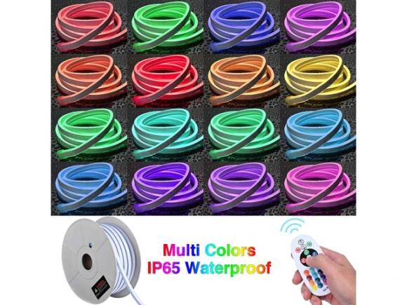 LED Neon Rope Light, 100 ft, Multi-color (16) — Smart Outdoor Lighting, Yescom