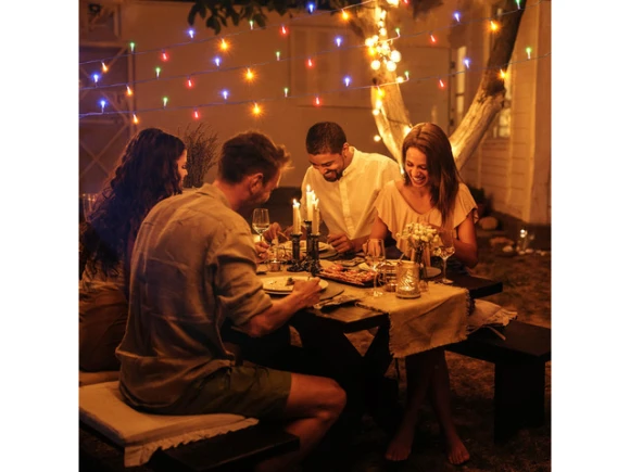 Patio Umbrella Solar String Light — Smart Outdoor Lighting, Yescom
