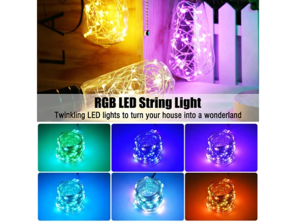 RGB LED String Lights — Smart Outdoor Lighting, Yescom