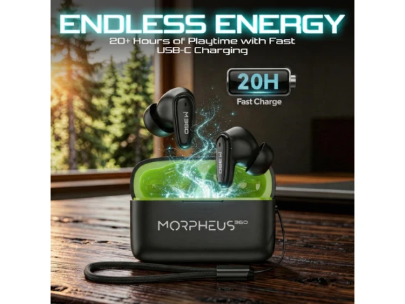 True Wireless Earbuds, Black — Wireless Earbuds, morpheus 360