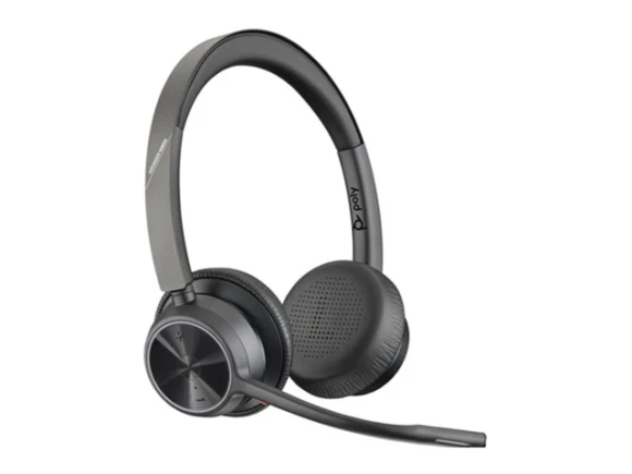 Voyager 4310 UC Wireless Headset with Charge Stand — Wireless Earbuds, Poly