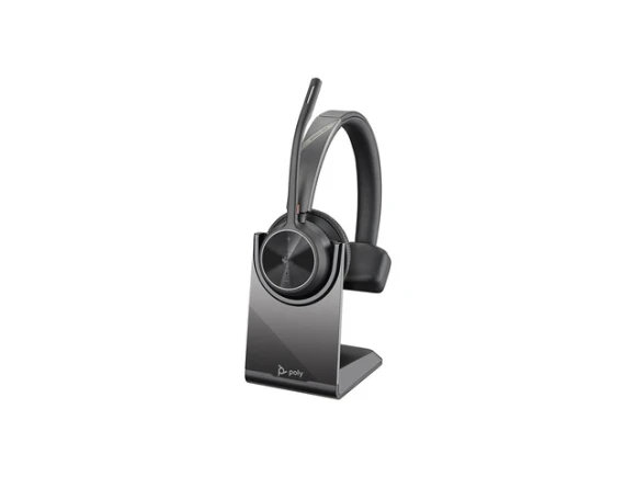 Voyager 4310 UC Wireless Headset with Charge Stand — Wireless Earbuds, Poly