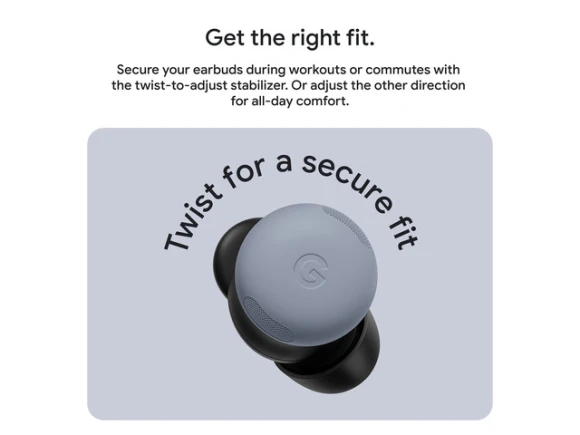 Wireless Bluetooth earbuds, Moonstone — Wireless Earbuds, Google