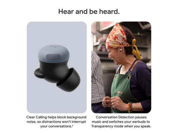 Wireless Bluetooth earbuds, Moonstone — Wireless Earbuds, Google