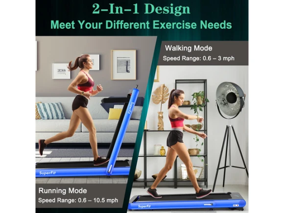 2-in-1 Folding Treadmill — Connected Equipment, COSTWAY
