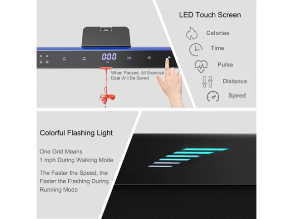 2-in-1 Folding Treadmill — Connected Equipment, COSTWAY