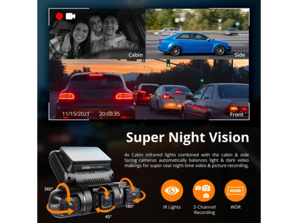 3-Channel Dash Cam S3 — Dash Cam, Rexing