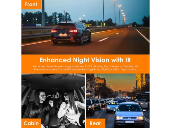 3-Channel Dash Camera — Dash Cam, Rexing