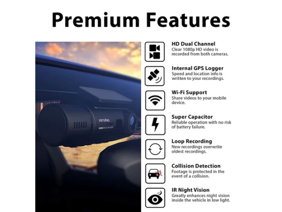 Dual-Camera Dash Cam — Dash Cam, Rexing