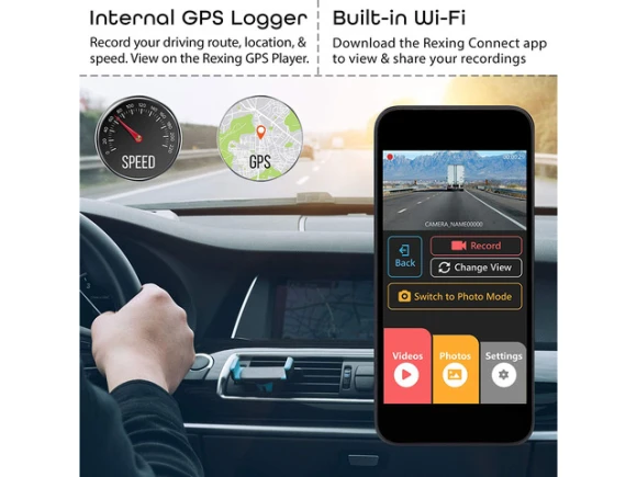Dual-Camera Dash Cam — Dash Cam, Rexing