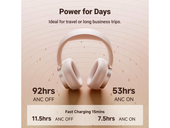 Over-Ear Bluetooth Headphones, Pink — Wireless Earbuds, EDIFIER