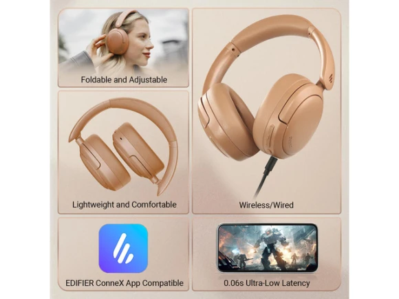 V80 Brown Headphones — Wireless Earbuds, EDIFIER