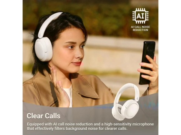 V80 Hybrid Active Noise Cancelling True Wireless Bluetooth Over-Ear Headphones — Wireless Earbuds, EDIFIER