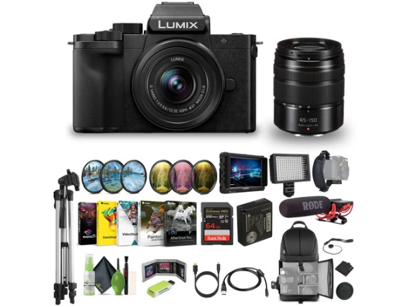 Lumix G100D 4K Mirrorless Camera with Two Lenses — Digital Cameras & Camcorders, Panasonic