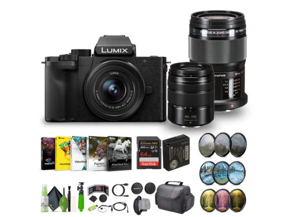 Mirrorless camera with three lenses — Digital Cameras & Camcorders, Panasonic