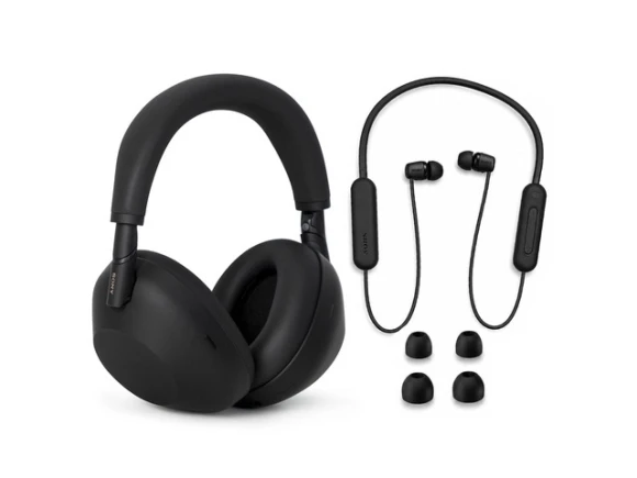 Noise-Canceling Headphones and Wireless Earbuds Bundle — Wireless Earbuds, Sony