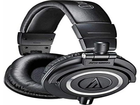 Professional Studio Monitor Headphones, Over-Ear, Black — Wireless Earbuds, Audio Technica