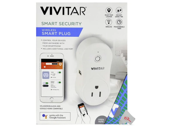 Smart Home Wi-Fi Outlet — Smart Plug, Vivitar
