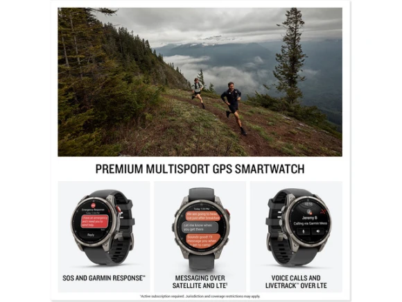 47mm GPS Smartwatch, Titanium Bundle — Smart Watch, Garmin