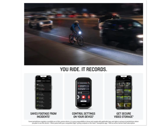 Bicycle Headlight Camera — Smart Bike Light, Garmin