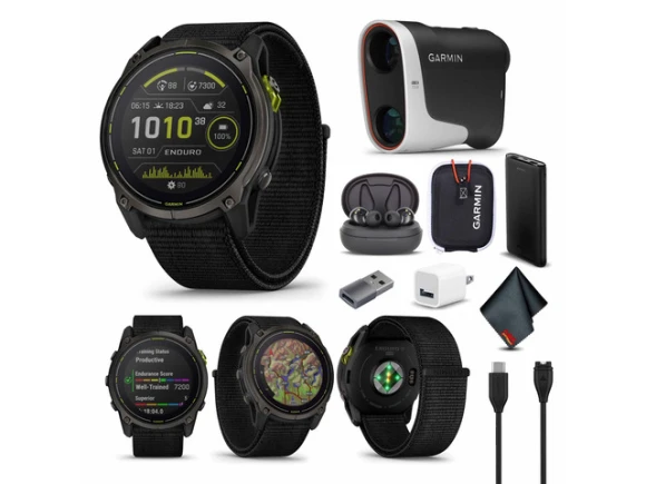 GPS Smartwatch Bundle with Golf Laser Rangefinder — Smart Watch, Garmin