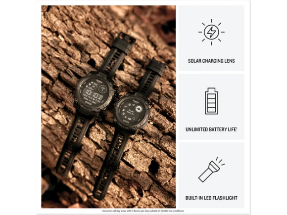 Instinct 3 Tactical Edition 50mm Solar Smart Watch — Smart Watch, Garmin